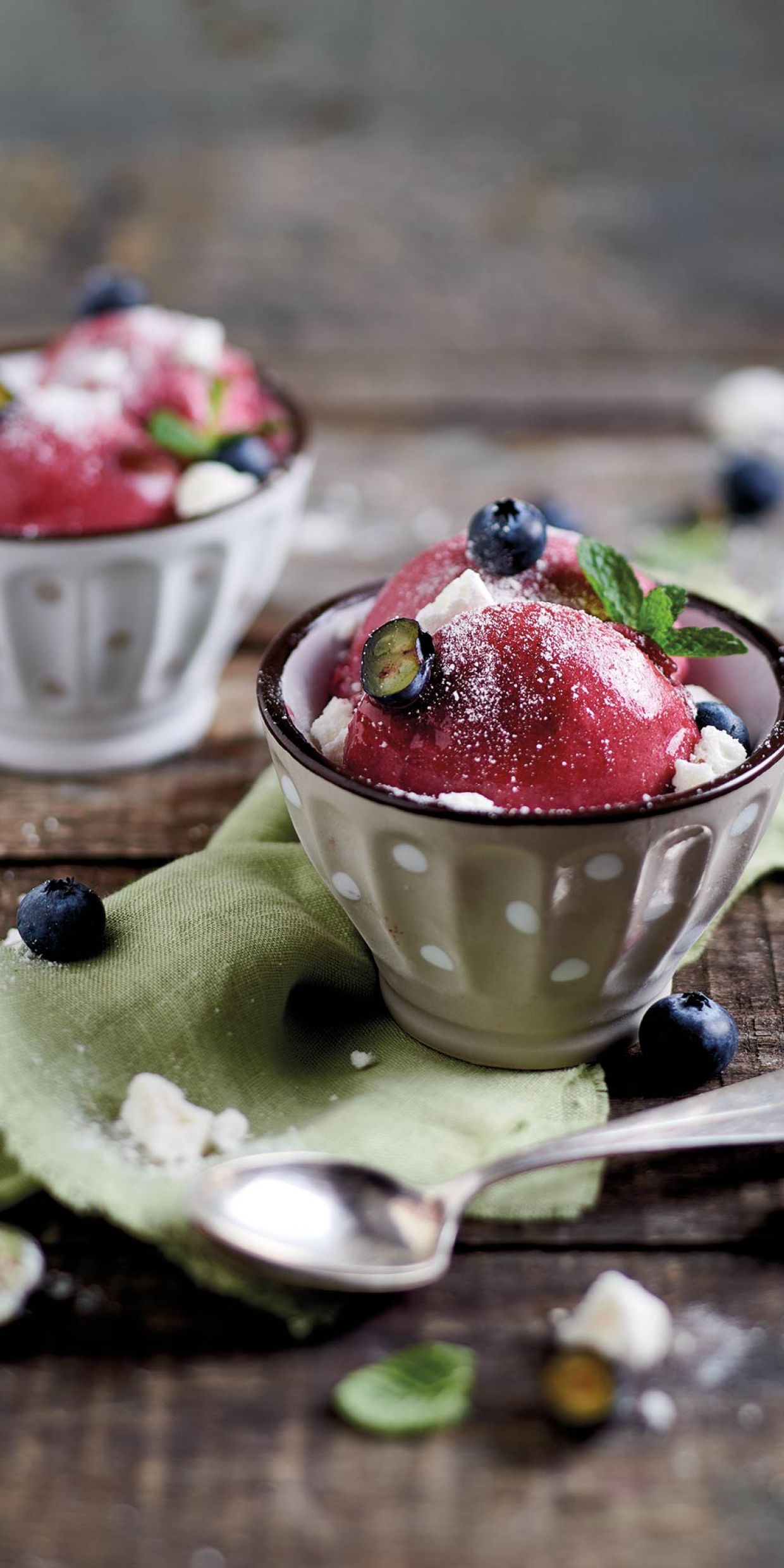 Sorbetto ai mirtilli