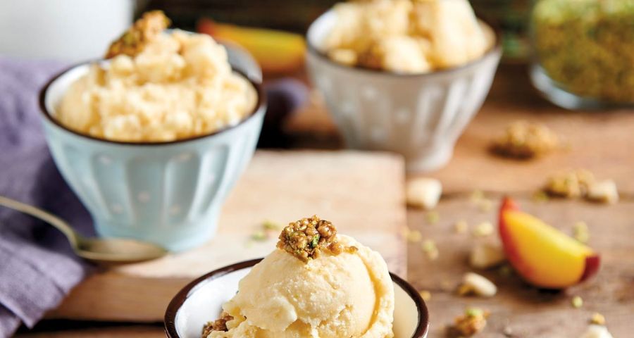 Peach ice cream
