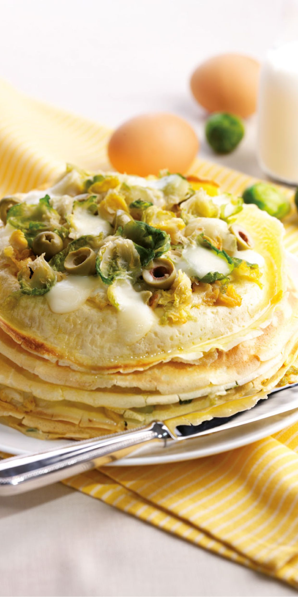 Tortino di crêpes al cavolo cinese