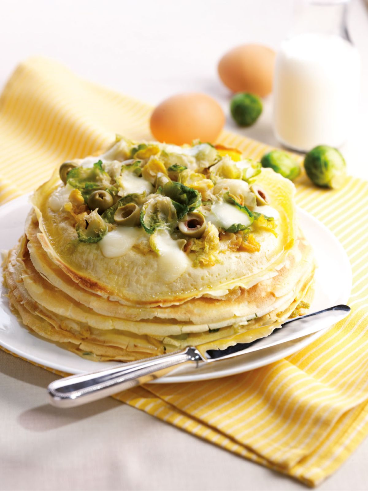 Tortino di crêpes al cavolo cinese