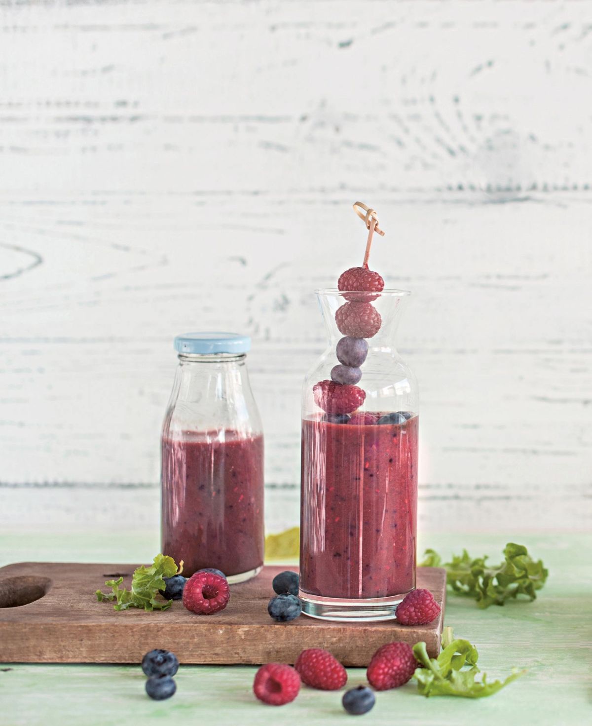 Smoothie ai mirtilli e lamponi