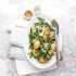 Warm salad with roast potatoes, green beans and gorgonzola