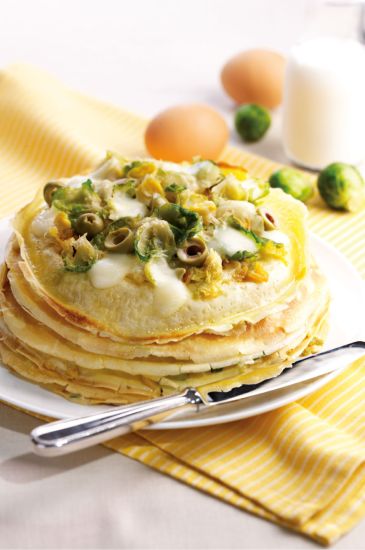 Tortino di crêpes al cavolo cinese