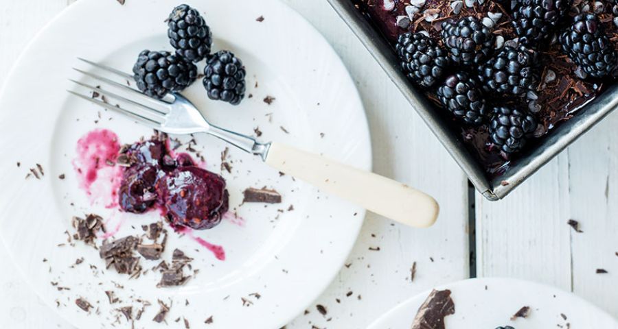Blackberry and dark chocolate sorbet