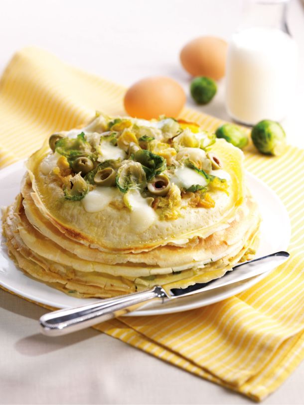 Tortino di crêpes al cavolo cinese
