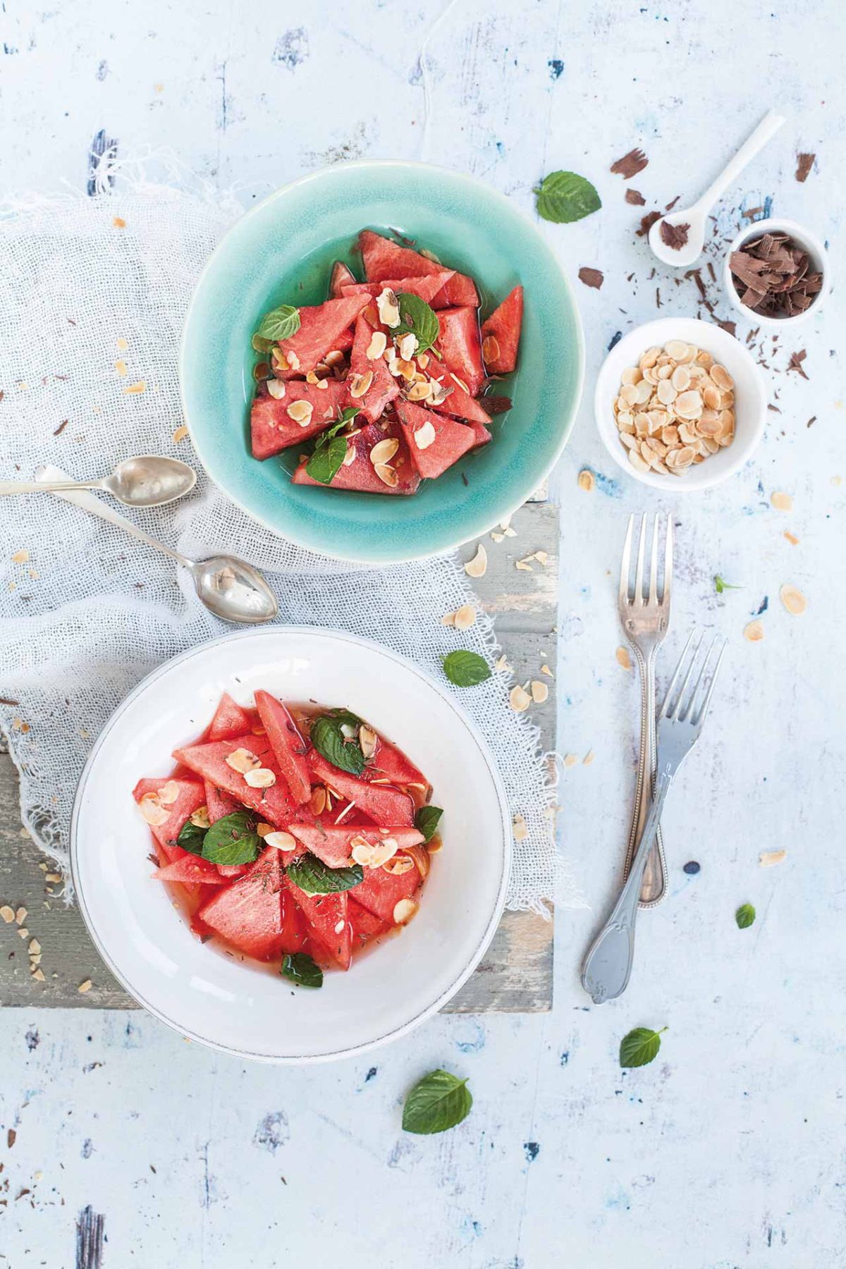 Zuppetta dolce di cocomero e  sciroppo di sambuco