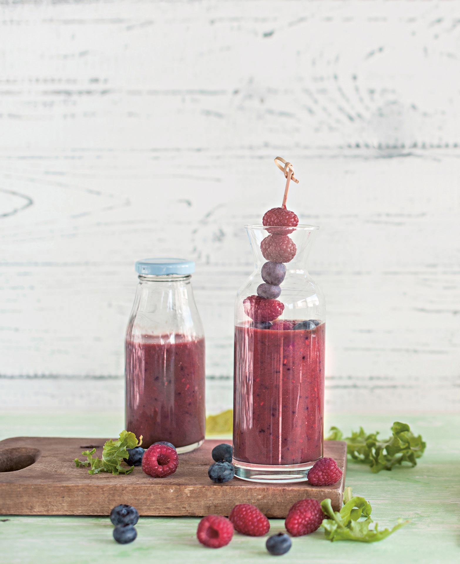 Smoothie ai mirtilli e lamponi